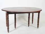 a small table with a wooden top on a white background