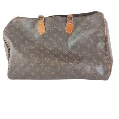 Louis VUITTON, SPEEDY 40. Sac en toile enduite monogrammée e…