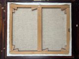 an old picture frame with a picture of a cat in it