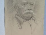 a drawing of a man with a mustache and a shirt