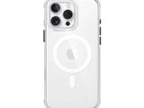 l'arrière d'une coque blanche d'iPhone sur laquelle est fixée une loupe