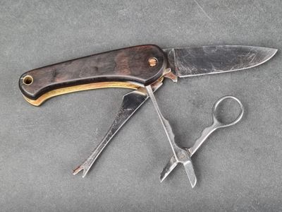 AITOR. Couteau pliant multifonctions, manche en bois exotiqu…