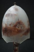 Jolie lampe antique en forme de champignon en verre mat pein… (photo 2)