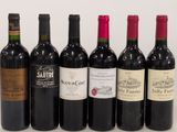 plusieurs bouteilles de vin sont alignées sur une surface blanche