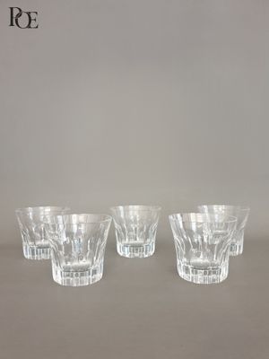 BACCARAT, Cinq verres à whisky en cristal