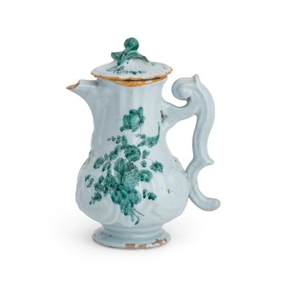 CafetiÈRE EN FAÏEnce Bichrome, Probablement DU Four DE Cerre…