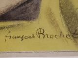 a picture of a painting of a man in a yellow shirt