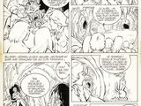 une page d'une bande dessinée représentant une femme à cheval