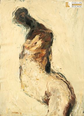 Arturo DENARVAEZ (né en 1977) Nu Huile sur carton