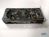 a close up of a video card with two fans on it
