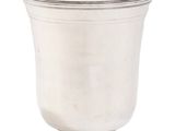 an image of a silver cup on a pedestal on a white background