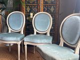 four chairs with blue upholstered upholstered upholstered upholstered upholstered upholstered upholstered upholstered