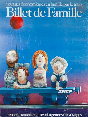 a book with a picture of a family sitting on a bench