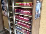 a display of sodas and drinks in a store