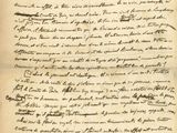 une lettre écrite à l'encre noire sur une feuille de papier