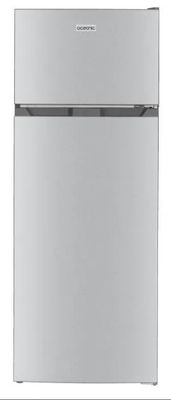 a white refrigerator freezer sitting on top of a white counter