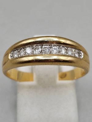 Alliance demi tour OR et diamants, doigt 60, poids brut 3. - Photo 1