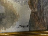 an image of a painting of a woman in a black dress