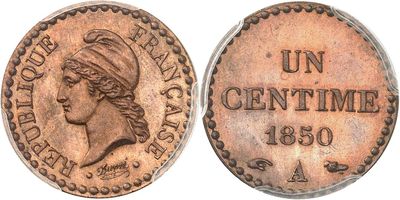 an old coin with a woman ' s head on it