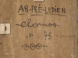 graffiti on the wall of an old building with a sign that says arpre luden