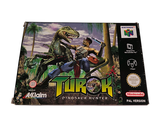 a box with a picture of a dinosaur and a man riding a motorcycle