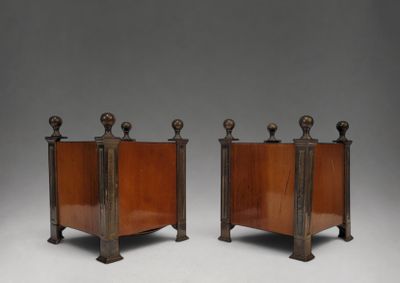 pair of art deco side tables in the manner of george iv