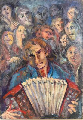 École du XXème siècle. L'accordéoniste