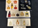 a lot of small bottles of perfume on the table
