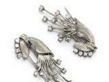 pair of sterling and diamond earrings, by van cleef
