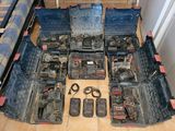 a lot of tools that are laying out on the floor
