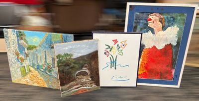 Reproduction Picasso encadrée sous verre 50 x 40 cm, on join…