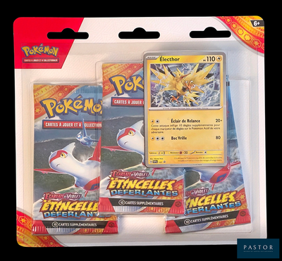 trois paquets de cartes à collectionner Pokémon dans le colis