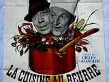 Affiche de cinéma française pour « La cuisine au beurre », représentant deux chefs dans une casserole