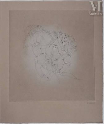 l'image d'un dessin représentant un groupe de personnes en cercle
