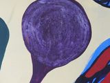 a painting of a beet and a flower on the wall