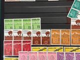 a picture of a display of stamps on the wall