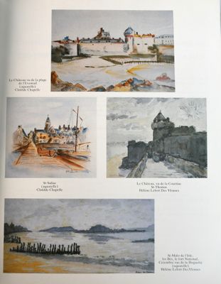 un livre avec des images de bateaux sur l'eau
