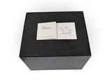 a black box with a picture of a cat on it