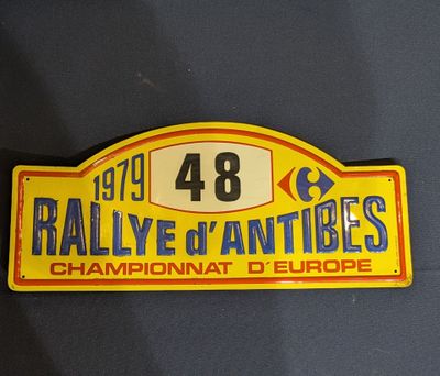 a yellow sign that says rallye d ' antiides champion of europe