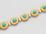 un bracelet en turquoise et diamants