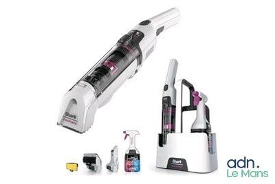 un gros plan sur un aspirateur et d'autres articles de ménage