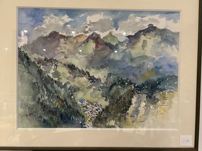 B. Davy ASP SBG, paysage de montagne 44x59