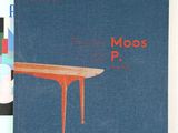 a blue book with a picture of a table on it