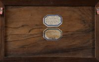 Coffret rectangulaire en ronce de noyer plaqué de bandes de … (photo 2)