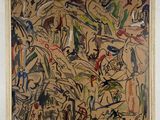an image of a painting on a white wall in a room