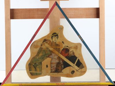 une image représentant un triangle sur lequel figurent un homme et une femme