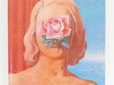 an image of a painting of a woman with a rose in her face