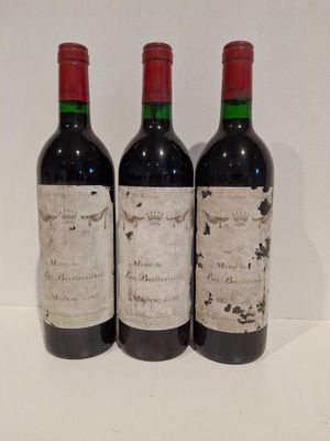 3 Bouteilles Baron Philippe de Rothschild 1986, Médoc Mise d…