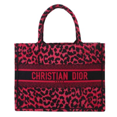 christian dior leopard print tote bag