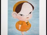 an image of a painting of a boy in a yellow shirt